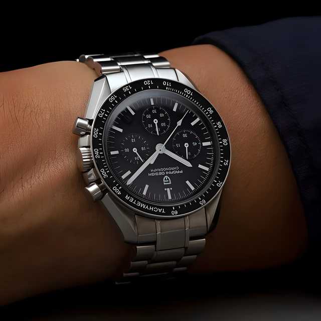 Men's Monarch Chronograph Silver Watch