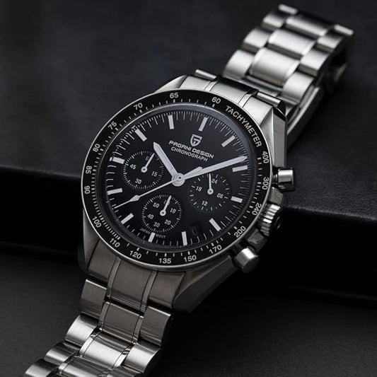 Men's Monarch Chronograph Silver Watch